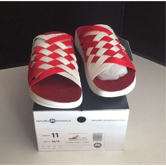 Malibu red/white Zuma Fast Times Sandals Size 11 - Picture 1 of 13